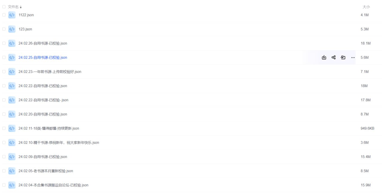 最新全网最全小说书源合集